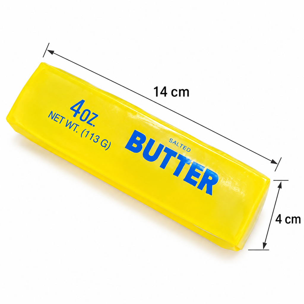 Realistic Vaseline Salted Butter Bar Squishy – Stretchy Stress Relief