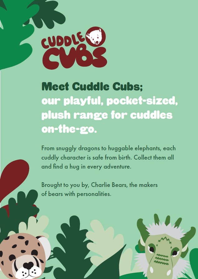 Cuddle Cub Soot Soft Plush Toy Teddy Bear Dragon - *COMING SOON!*